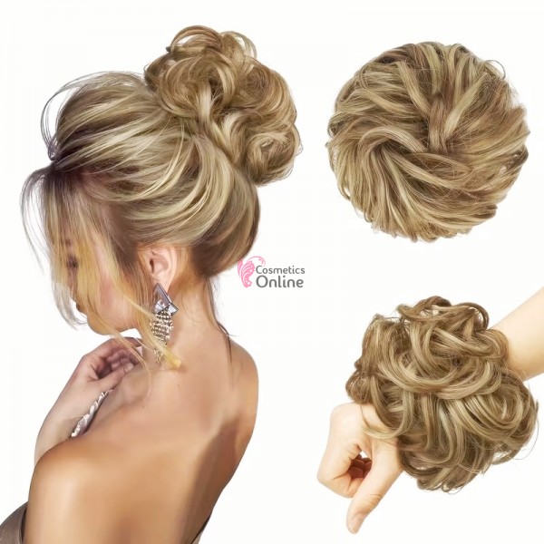 Coc modern din fibra sintetica cu elastic Cod H222H613-  Blond Ash cu Blond Inchis